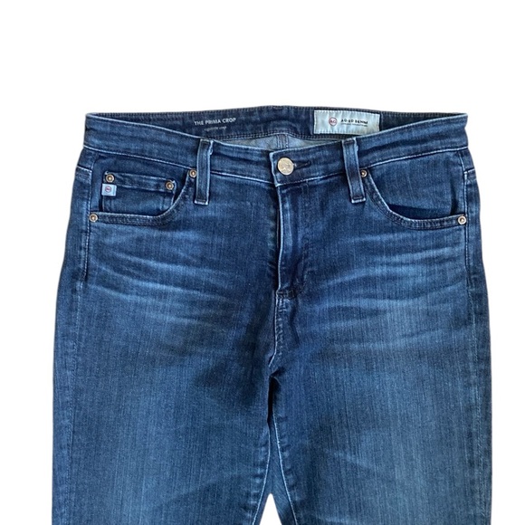 AG Adriano Goldschmied Prima Crop Cigarette Distressed Raw Hem Denim Jeans 28R - Picture 2 of 12